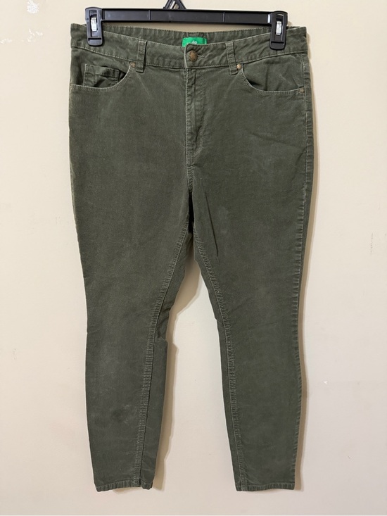 dip Denim - Dip Women’s Olive Green Slim Corduroy Jeans 14 soft cozy stretchy euc